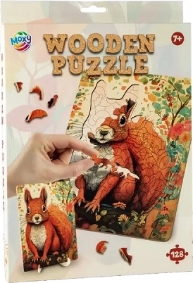CCG drewniane puzzle wiewiórka 128 elementów