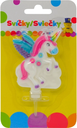 Urodzinowa świeczka z jednorożcem i uchwytem