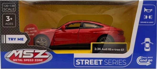 Model Audi RS e-tron GT ze światłem i dźwiękiem, czerwony