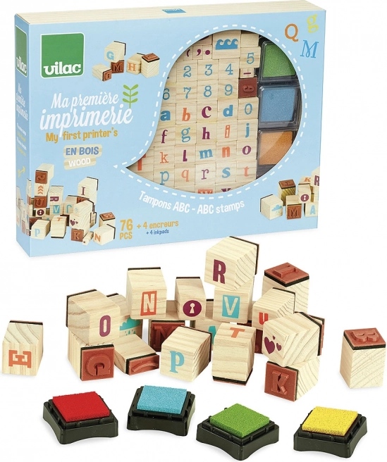 Vilac drewniane pieczątki abeceda