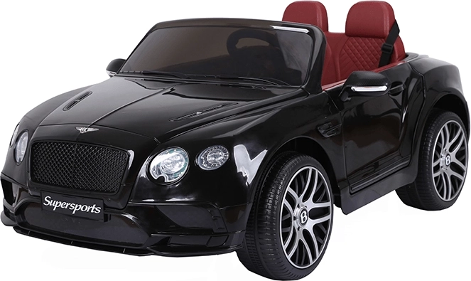Elektryczny samochodzik BENTLEY Supersport, czarny, 2×6 V 7 Ah, dwusilnikowy