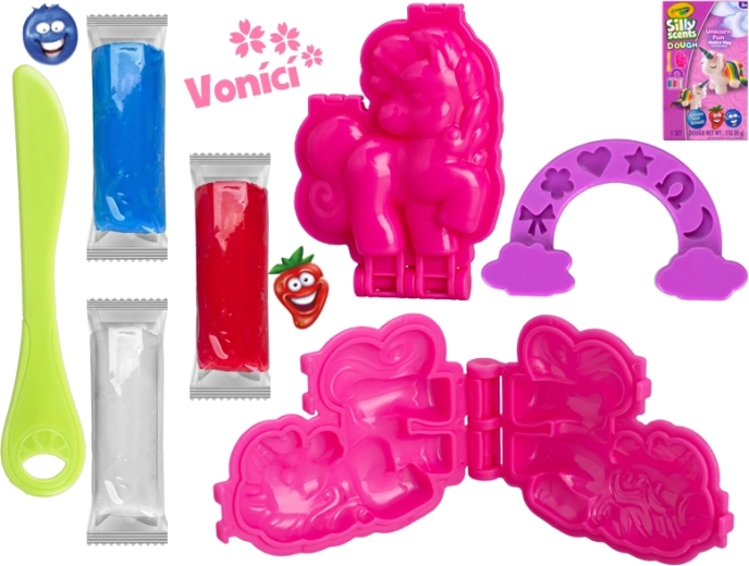 Crayola pachnąca masa plastyczna z jednorożcem, zestaw 3×28 g