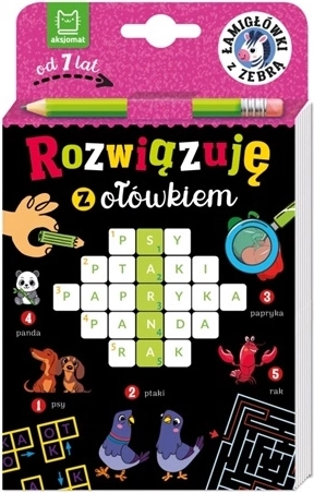 Rozwiązuję z ołówkiem: łamigłówki z zebrą 7+