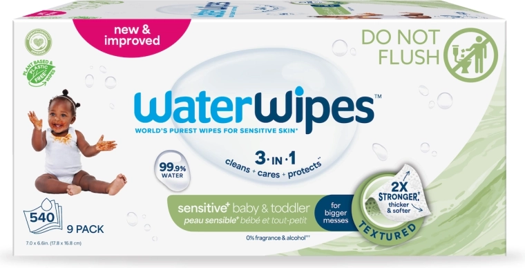WaterWipes chusteczki nawilżane Baby & Toddler 3w1 9×60 szt. (540 szt.)
