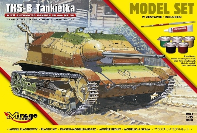 TKS-B polska tankietka z działkiem NKM 20 mm wz. 38 zestaw modelarski 1:35