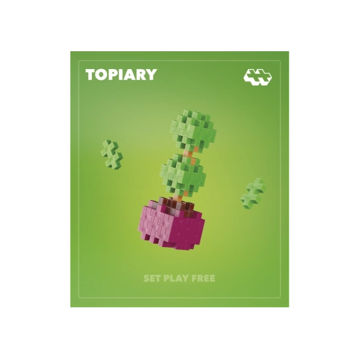 Plus-Plus kwiaty topiary