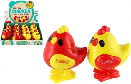 Skaczące kurczątko na kluczyk z plastiku 7 × 9 cm, 2 kolory