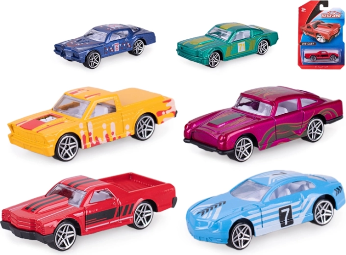 Metalowy samochodzik wyścigowy 8 cm z napędem typu freewheel