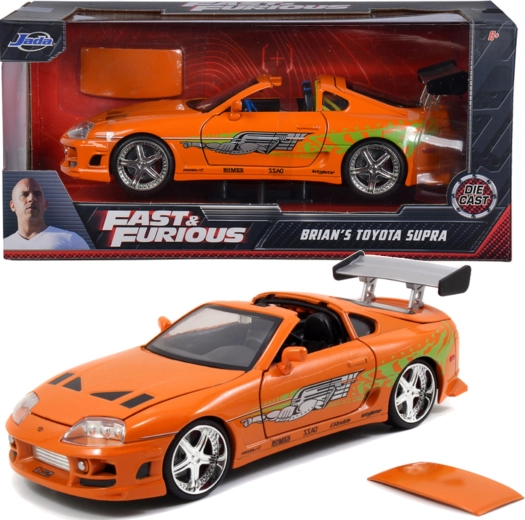 Toyota Supra Fast & Furious metalowy model 19 cm