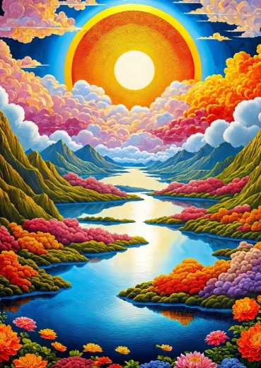 Enjoy puzzle Płynny wschód słońca 1000 elementów