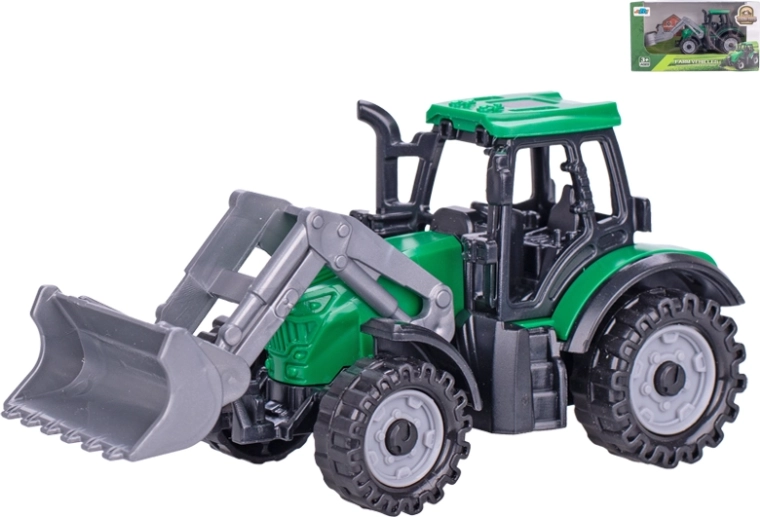 Traktor ładowarka 11 cm z wolnym biegiem – zabawka dla dzieci