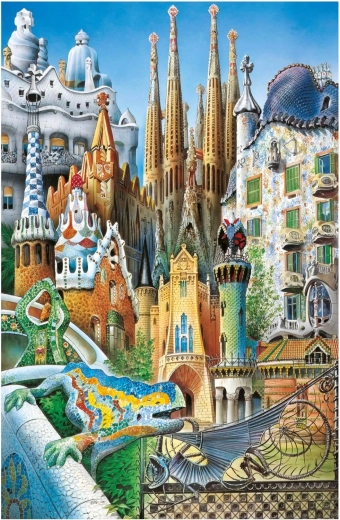 Educa miniaturowe puzzle Gaudí – kolaż 1000 elementów