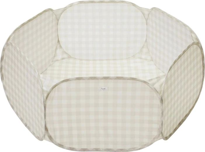 3 Sprouts suchy basen recycled gingham beżowy