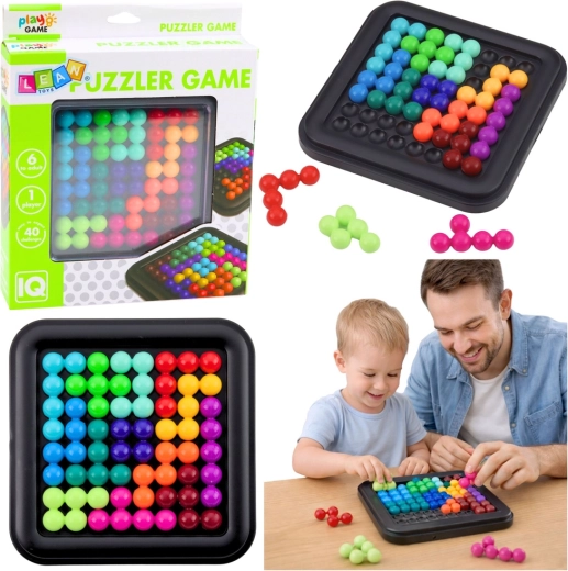 Logiczna gra i łamigłówka z kolorowymi kulkami