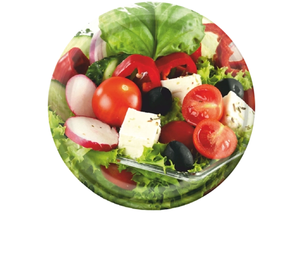 Zestaw zakrętek do słoików 82 mm z motywem warzyw, 10 szt.