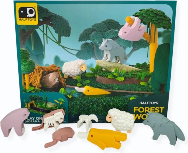 Magnetyczne figurki Half Toys – leśny świat