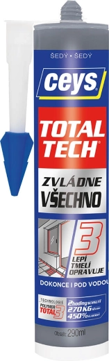 Uniwersalny klej i uszczelniacz 290 ml szary CEYS TOTAL TECH