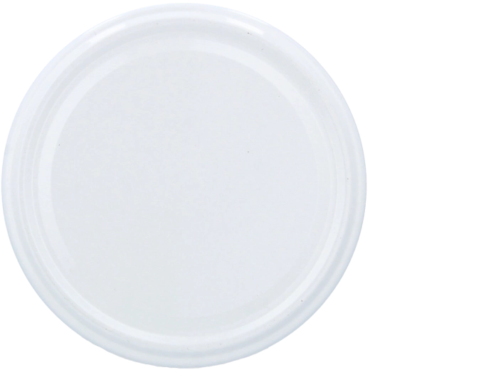 Białe metalowe wieczko Twist-Off 66 mm