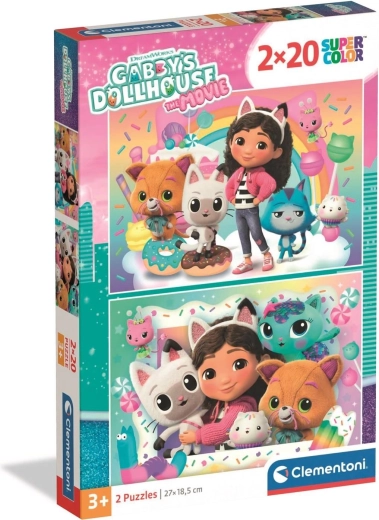 Puzzle CLEMENTONI Gabby’s Dollhouse 2×20 elementów