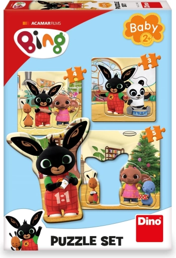 Puzzle dla maluchów Bing i przyjaciele 3 w 1 (3, 4, 5 elementów)