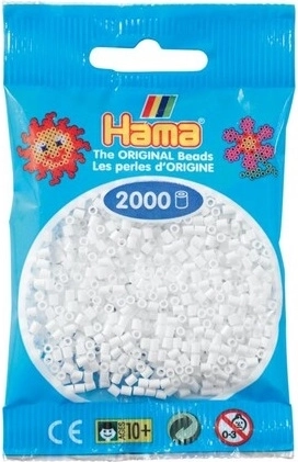 Hama mini koraliki do prasowania białe 2000 szt.