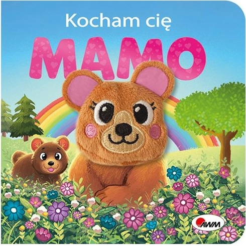 Kocham cię, mamo – kartonowa książeczka z pacynką misia