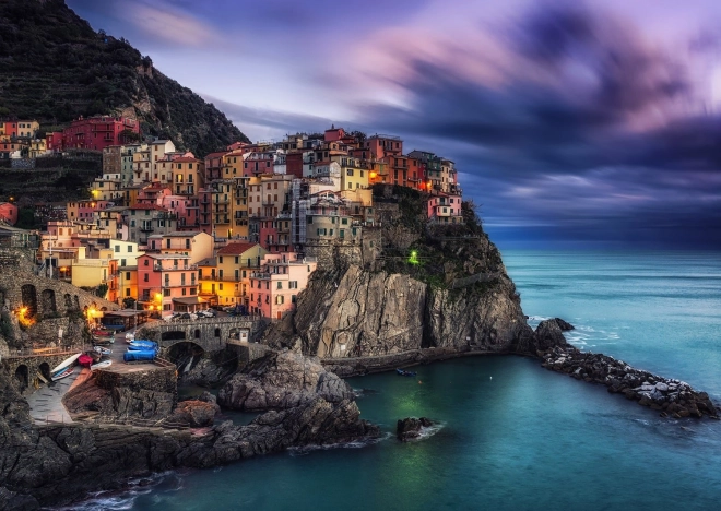 Puzzle ENJOY Manarola o zmierzchu, Cinque Terre, Włochy – 1000 elementów