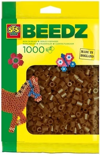 SES Creative koraliki do zaprasowywania 1000 szt., brązowe