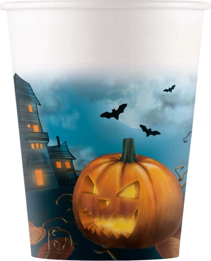 Papierowe kubeczki Halloween 200 ml, 8 szt.