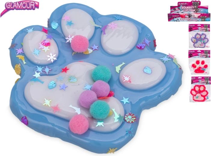 Antystresowa zabawka kocia łapka ze slime’em Glamour Mega