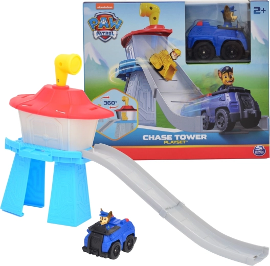 Psi Patrol mini wieża ze zjeżdżalnią i pojazdem Chase