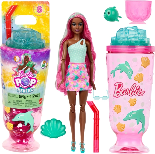 Barbie Pop Reveal podwodny świat – lalka z 8 niespodziankami