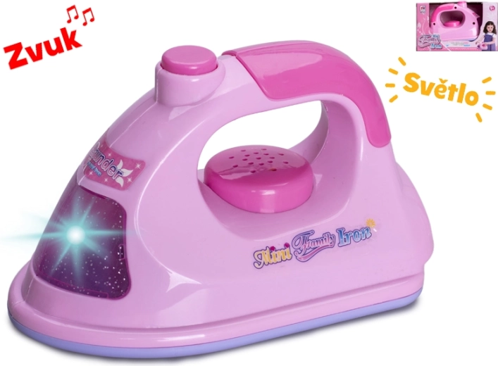 Dziecięce żelazko ze światłem i dźwiękami, 16 cm