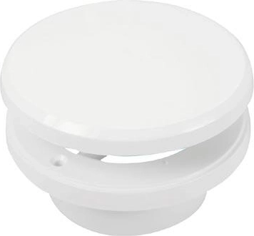 Zawór talerzowy z regulacją PH 125 mm, biały plastik