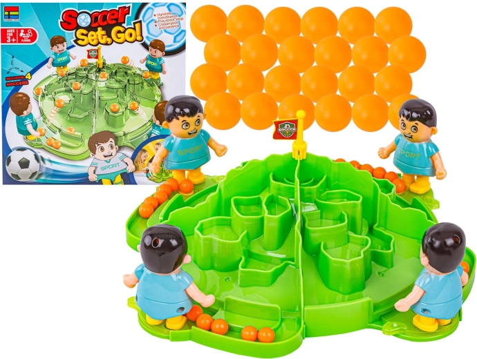 Rodzinna zręcznościowa gra planszowa w piłkę nożną Soccer set, go! mini piłkarzyki