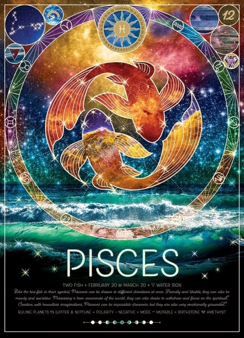 COBBLE HILL puzzle znak zodiaku: Ryby – 500 elementów