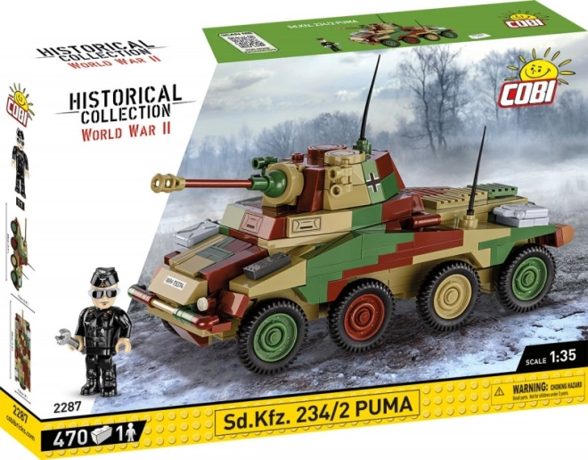 Klocki: Opancerzony wóz rozpoznawczy Sd.Kfz. 234/2 Puma 1:35 (COBI)