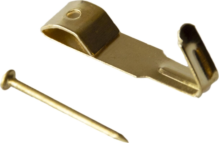 Metalowy haczyk ścienny IXA, rozmiar 2, mosiądzowany (250 szt.)