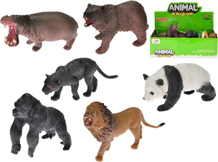 Zwierzęta safari 8–10 cm, zestaw 12 gatunków