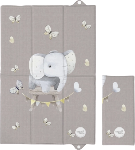 Ceba Baby podróżna składana mata do przewijania 60 × 40 cm basic little elephant