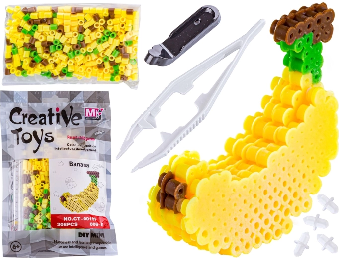 3D koraliki do prasowania – szablon banan