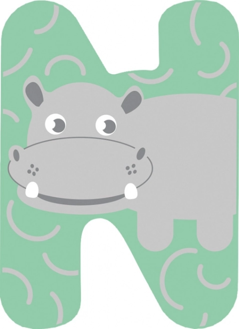 Small foot drewniana litera N