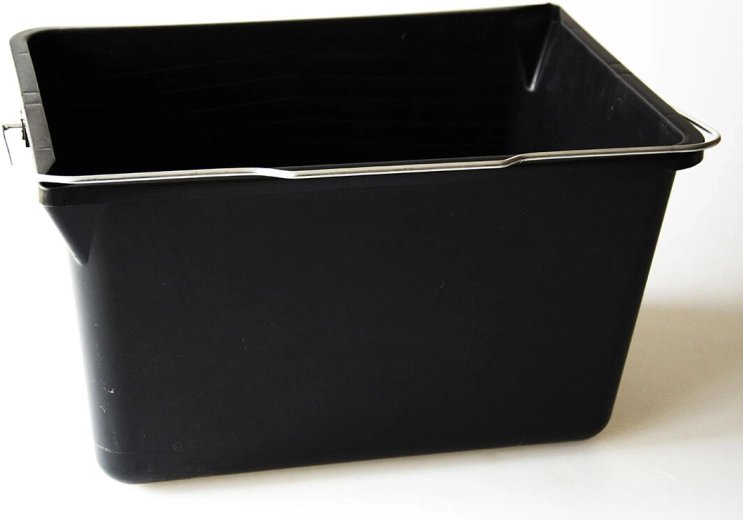 Malarskie wiadro na farbę 12 l prostokątne, czarne