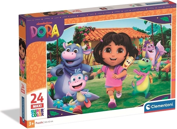 Clementoni Maxi SuperColor puzzle Dora 24 elementy