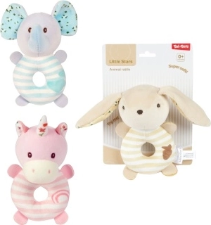 Pluszowa grzechotka ze zwierzątkami dla niemowląt