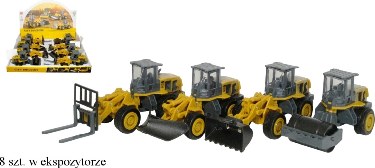 Metalowa maszyna budowlana – koparka