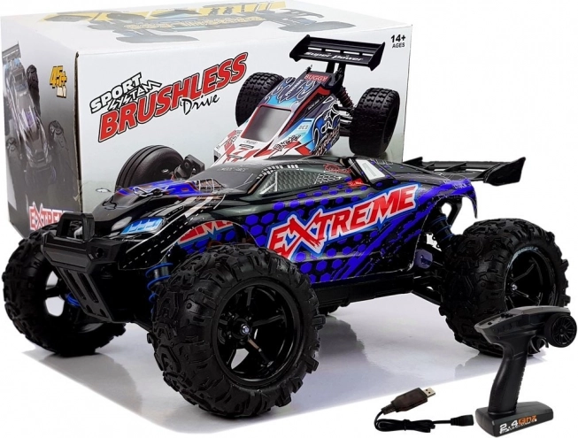 RC auto 1:18 off-road 4x4 niebieskie ENOZE, prędkość 45 km/h