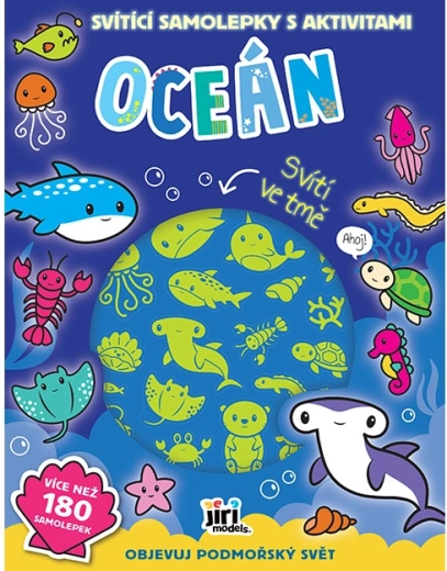 Świecące w ciemności naklejki z aktywnościami – Ocean