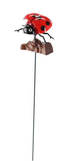 Ozdoba ogrodowa na patyku biedronka 50 cm