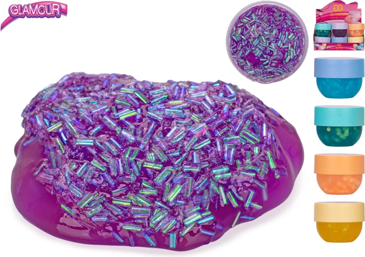 Glamour krystaliczny slime w kubeczku 160 ml (mix 6 kolorów)